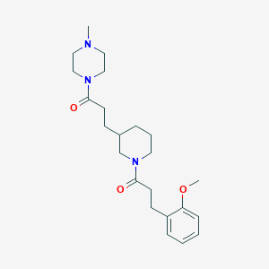 1-(3-{1-[3-(2-methoxyphenyl)propanoyl]-3-piperidinyl}propanoyl)-4-methylpiperazine