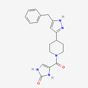 4-{[4-(3-benzyl-1H-pyrazol-5-yl)piperidin-1-yl]carbonyl}-1,3-dihydro-2H-imidazol-2-one