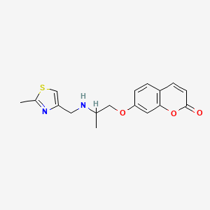 7-(2-{[(2-methyl-1,3-thiazol-4-yl)methyl]amino}propoxy)-2H-chromen-2-one