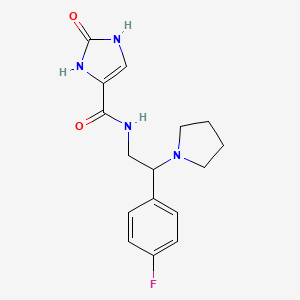 N-[2-(4-fluorophenyl)-2-pyrrolidin-1-ylethyl]-2-oxo-2,3-dihydro-1H-imidazole-4-carboxamide