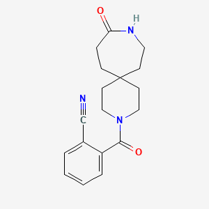 2-[(10-oxo-3,9-diazaspiro[5.6]dodec-3-yl)carbonyl]benzonitrile