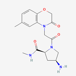 (4S)-4-amino-N-methyl-1-[(6-methyl-3-oxo-2,3-dihydro-4H-1,4-benzoxazin-4-yl)acetyl]-L-prolinamide