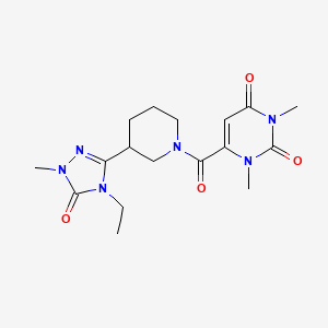 6-{[3-(4-ethyl-1-methyl-5-oxo-4,5-dihydro-1H-1,2,4-triazol-3-yl)piperidin-1-yl]carbonyl}-1,3-dimethylpyrimidine-2,4(1H,3H)-dione