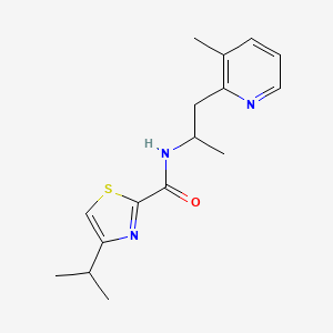 4-isopropyl-N-[1-methyl-2-(3-methylpyridin-2-yl)ethyl]-1,3-thiazole-2-carboxamide