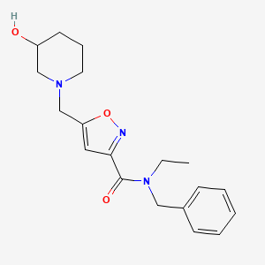 N-benzyl-N-ethyl-5-[(3-hydroxypiperidin-1-yl)methyl]isoxazole-3-carboxamide