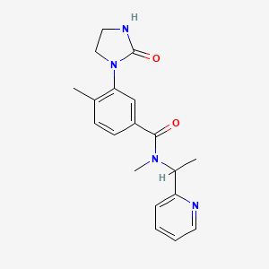 N,4-dimethyl-3-(2-oxoimidazolidin-1-yl)-N-(1-pyridin-2-ylethyl)benzamide