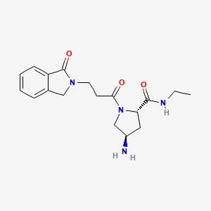 (2S,4R)-4-amino-N-ethyl-1-[3-(1-oxo-1,3-dihydro-2H-isoindol-2-yl)propanoyl]pyrrolidine-2-carboxamide