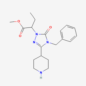 methyl 2-[4-benzyl-5-oxo-3-(4-piperidinyl)-4,5-dihydro-1H-1,2,4-triazol-1-yl]butanoate hydrochloride