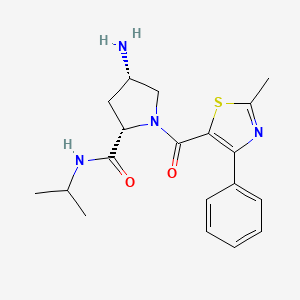 (4S)-4-amino-N-isopropyl-1-[(2-methyl-4-phenyl-1,3-thiazol-5-yl)carbonyl]-L-prolinamide