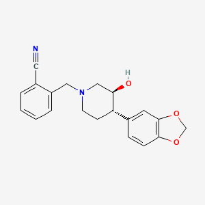 2-{[(3S*,4S*)-4-(1,3-benzodioxol-5-yl)-3-hydroxypiperidin-1-yl]methyl}benzonitrile