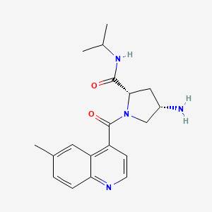 (2S,4S)-4-amino-N-isopropyl-1-[(6-methylquinolin-4-yl)carbonyl]pyrrolidine-2-carboxamide