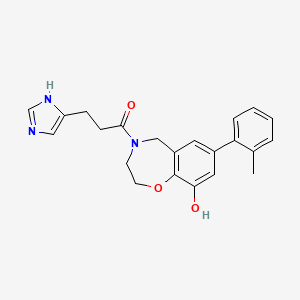 4-[3-(1H-imidazol-4-yl)propanoyl]-7-(2-methylphenyl)-2,3,4,5-tetrahydro-1,4-benzoxazepin-9-ol