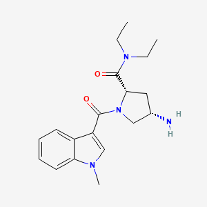 (2S,4S)-4-amino-N,N-diethyl-1-[(1-methyl-1H-indol-3-yl)carbonyl]pyrrolidine-2-carboxamide