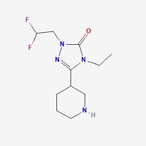 2-(2,2-difluoroethyl)-4-ethyl-5-(3-piperidinyl)-2,4-dihydro-3H-1,2,4-triazol-3-one hydrochloride