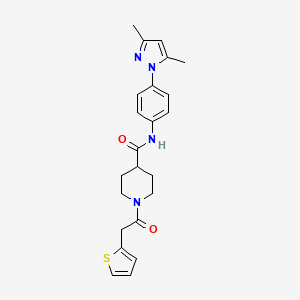 N-[4-(3,5-dimethyl-1H-pyrazol-1-yl)phenyl]-1-(2-thienylacetyl)-4-piperidinecarboxamide