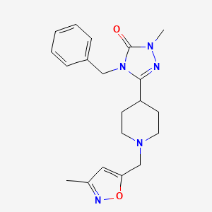 4-benzyl-2-methyl-5-{1-[(3-methylisoxazol-5-yl)methyl]piperidin-4-yl}-2,4-dihydro-3H-1,2,4-triazol-3-one