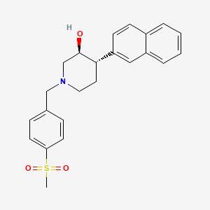 (3S*,4S*)-1-[4-(methylsulfonyl)benzyl]-4-(2-naphthyl)piperidin-3-ol