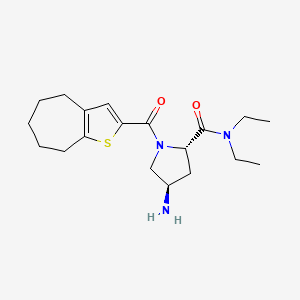 (2S,4R)-4-amino-N,N-diethyl-1-(5,6,7,8-tetrahydro-4H-cyclohepta[b]thien-2-ylcarbonyl)pyrrolidine-2-carboxamide