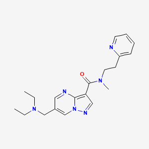 6-[(diethylamino)methyl]-N-methyl-N-(2-pyridin-2-ylethyl)pyrazolo[1,5-a]pyrimidine-3-carboxamide