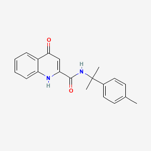 N-[1-methyl-1-(4-methylphenyl)ethyl]-4-oxo-1,4-dihydroquinoline-2-carboxamide