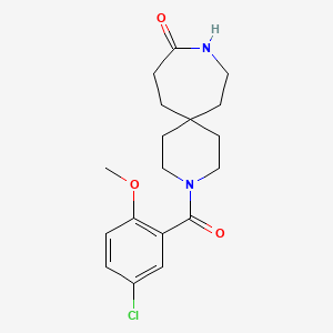 3-(5-chloro-2-methoxybenzoyl)-3,9-diazaspiro[5.6]dodecan-10-one