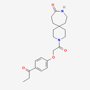 3-[(4-propionylphenoxy)acetyl]-3,9-diazaspiro[5.6]dodecan-10-one