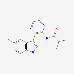 2-methyl-N-[2-(5-methyl-1H-indol-3-yl)pyridin-3-yl]propanamide