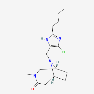 (1S*,6R*)-9-[(2-butyl-5-chloro-1H-imidazol-4-yl)methyl]-3-methyl-3,9-diazabicyclo[4.2.1]nonan-4-one