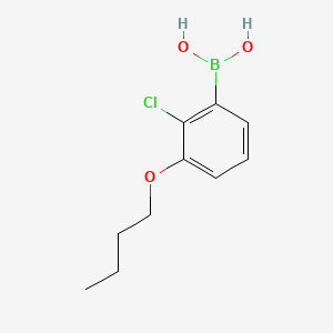 molecular formula C10H14BClO3 B594274 3-Butoxy-2-chlorophenylboronic acid CAS No. 1256345-58-0