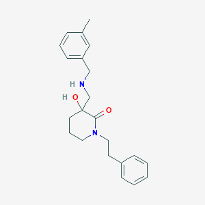 3-hydroxy-3-{[(3-methylbenzyl)amino]methyl}-1-(2-phenylethyl)piperidin-2-one