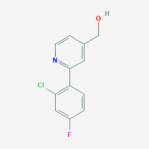 [2-(2-chloro-4-fluorophenyl)pyridin-4-yl]methanol