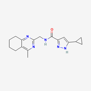 3-cyclopropyl-N-[(4-methyl-5,6,7,8-tetrahydroquinazolin-2-yl)methyl]-1H-pyrazole-5-carboxamide