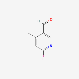 molecular formula C7H6FNO B594276 6-Fluoro-4-メチルニコチンアルデヒド CAS No. 1266253-68-2