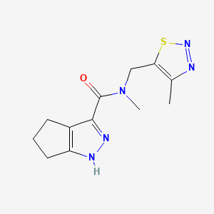 N-methyl-N-[(4-methyl-1,2,3-thiadiazol-5-yl)methyl]-1,4,5,6-tetrahydrocyclopenta[c]pyrazole-3-carboxamide