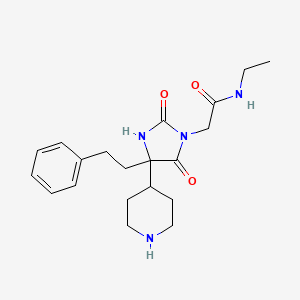 2-[2,5-dioxo-4-(2-phenylethyl)-4-(4-piperidinyl)-1-imidazolidinyl]-N-ethylacetamide hydrochloride