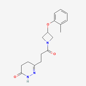 6-{3-[3-(2-methylphenoxy)azetidin-1-yl]-3-oxopropyl}-4,5-dihydropyridazin-3(2H)-one