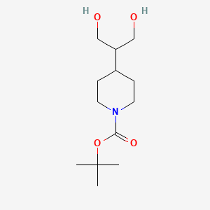 molecular formula C13H25NO4 B594280 Tert-butyl 4-(1,3-dihydroxypropan-2-yl)piperidine-1-carboxylate CAS No. 1257294-03-3
