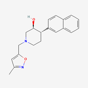 (3S*,4S*)-1-[(3-methylisoxazol-5-yl)methyl]-4-(2-naphthyl)piperidin-3-ol