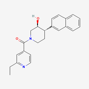 (2-ethylpyridin-4-yl)-[(3S,4S)-3-hydroxy-4-naphthalen-2-ylpiperidin-1-yl]methanone