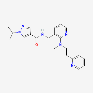 1-isopropyl-N-({2-[methyl(2-pyridin-2-ylethyl)amino]pyridin-3-yl}methyl)-1H-pyrazole-4-carboxamide