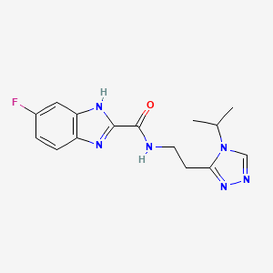 6-fluoro-N-[2-(4-isopropyl-4H-1,2,4-triazol-3-yl)ethyl]-1H-benzimidazole-2-carboxamide