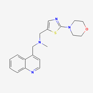 N-methyl-N-[(2-morpholin-4-yl-1,3-thiazol-5-yl)methyl]-1-quinolin-4-ylmethanamine