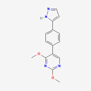 2,4-dimethoxy-5-[4-(1H-pyrazol-5-yl)phenyl]pyrimidine