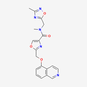 2-[(isoquinolin-5-yloxy)methyl]-N-methyl-N-[(3-methyl-1,2,4-oxadiazol-5-yl)methyl]-1,3-oxazole-4-carboxamide