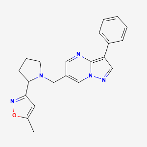 6-{[2-(5-methylisoxazol-3-yl)pyrrolidin-1-yl]methyl}-3-phenylpyrazolo[1,5-a]pyrimidine