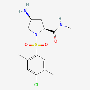 (4S)-4-amino-1-[(4-chloro-2,5-dimethylphenyl)sulfonyl]-N-methyl-L-prolinamide