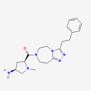 (3S,5S)-1-methyl-5-{[3-(2-phenylethyl)-5,6,8,9-tetrahydro-7H-[1,2,4]triazolo[4,3-d][1,4]diazepin-7-yl]carbonyl}-3-pyrrolidinamine dihydrochloride