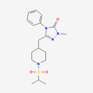 5-{[1-(isopropylsulfonyl)piperidin-4-yl]methyl}-2-methyl-4-phenyl-2,4-dihydro-3H-1,2,4-triazol-3-one