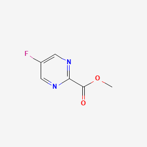 molecular formula C6H5FN2O2 B594291 Methyl 5-fluoropyrimidine-2-carboxylate CAS No. 1227575-47-4