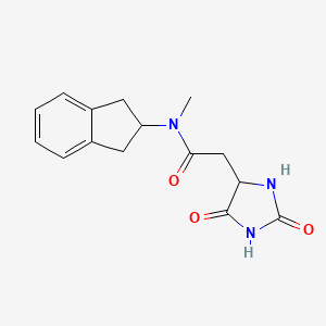 N-(2,3-dihydro-1H-inden-2-yl)-2-(2,5-dioxoimidazolidin-4-yl)-N-methylacetamide